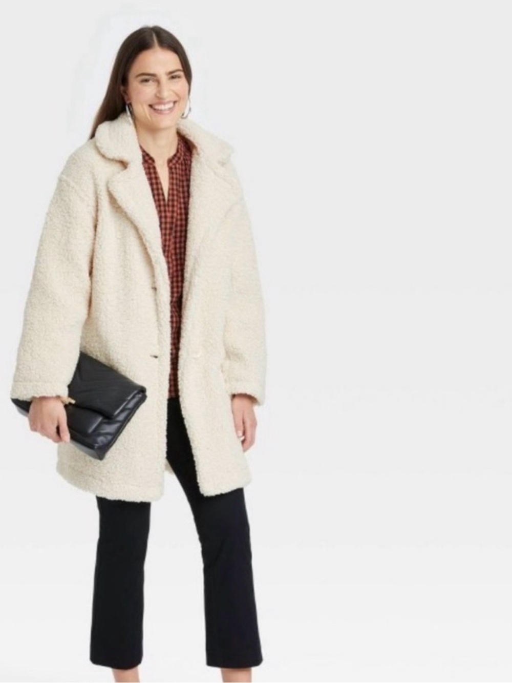 Cream Peacoat - Women's Faux Fur Coat